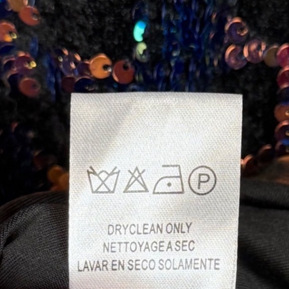 Atxyxta All Over Sequins Long Sleeve V Neck Mini Dress Size Large - Picture 11 of 11